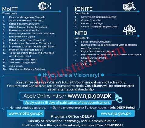 IT Staff New Govt Jobs In Islamabad January 2025