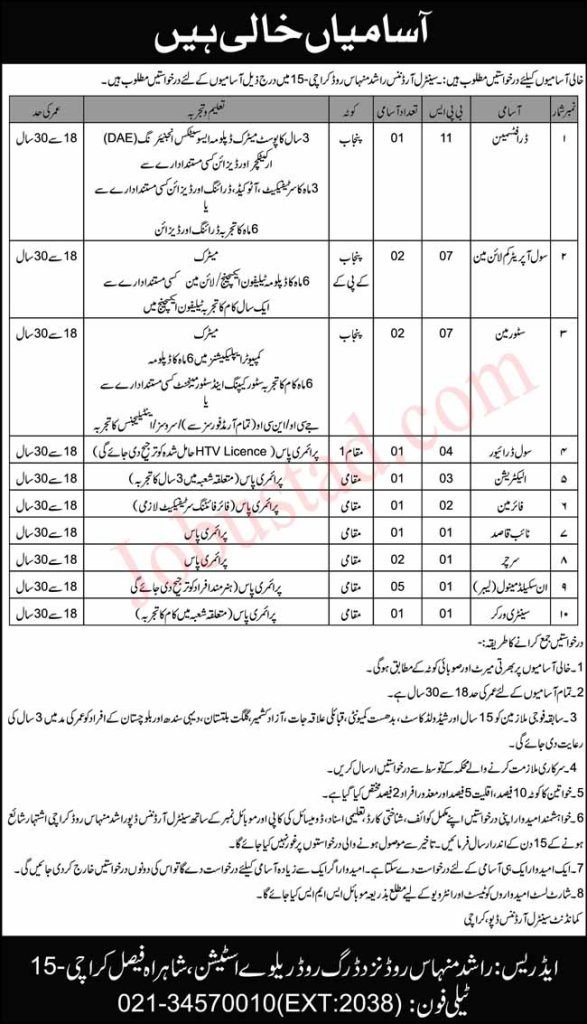 New Govt Jobs Pak Army Central Ordnance In Karachi 2025