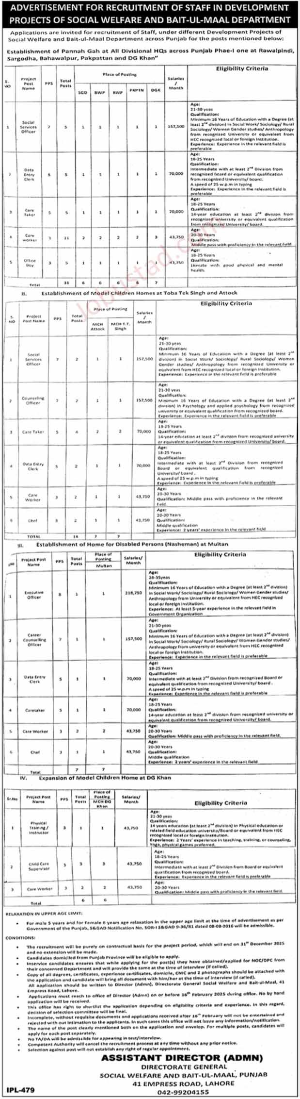 Bait ul Mal New Govt Jobs In Pakistan February 2025