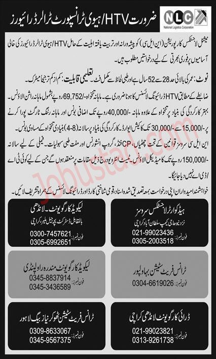 NLC New Jobs National Logistics Cell Online Apply 2025